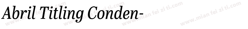 Abril Titling Conden字体转换